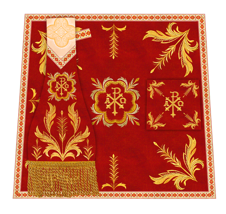 Mass Set Vestment with Embroidery Trims