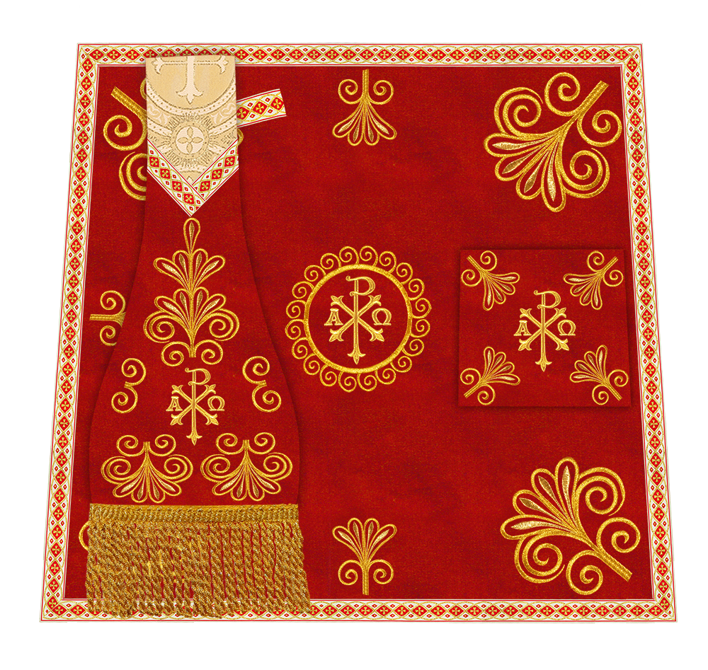 Ornate Embroidery Mass Set with Motif
