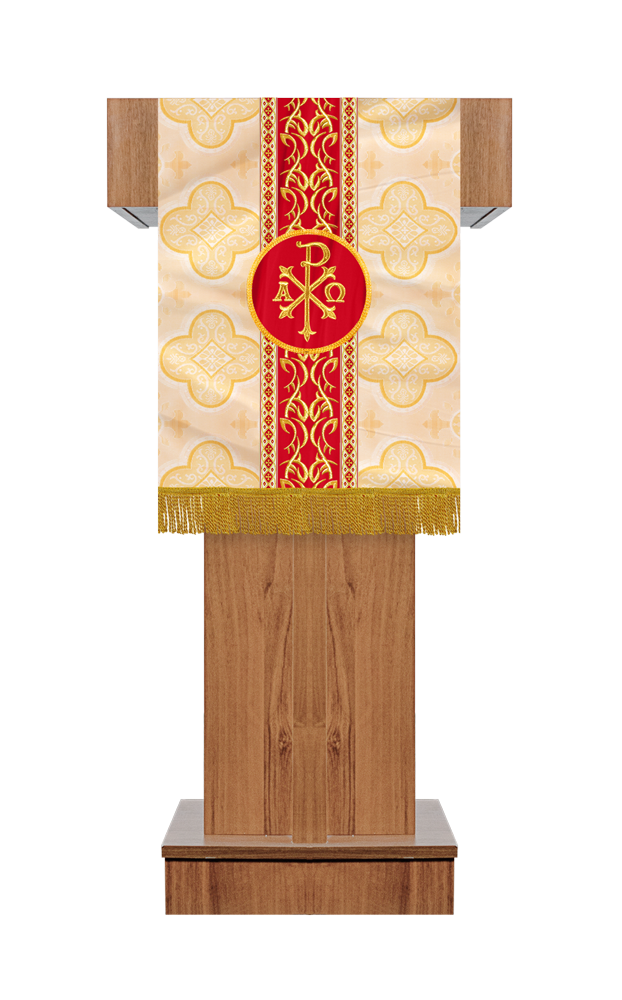 Pulpit/Lectern with Embroidery Motif and Orphrey