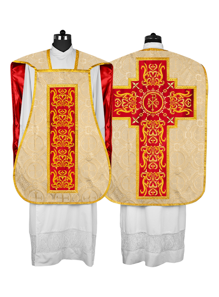 Fiddleback vestment with golden orphrey - Spiritus Collection
