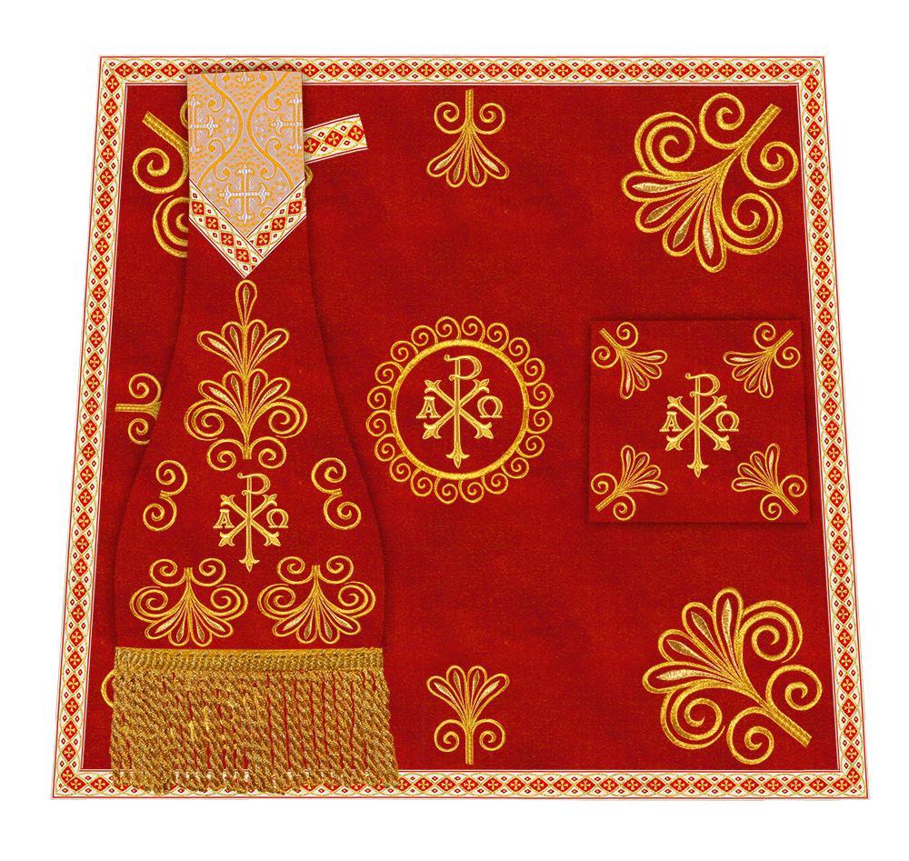 Ornate Embroidery Mass Set with Motif