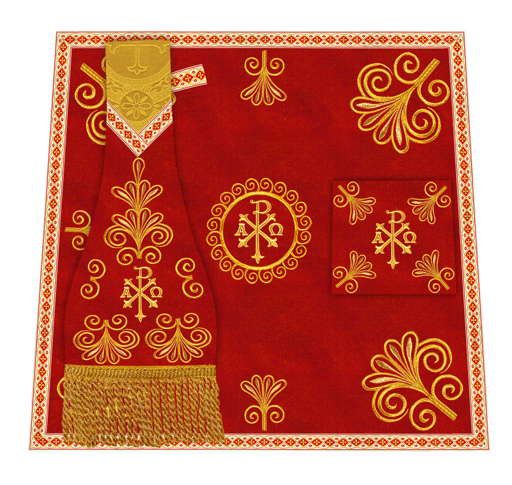 Ornate Embroidery Mass Set with Motif