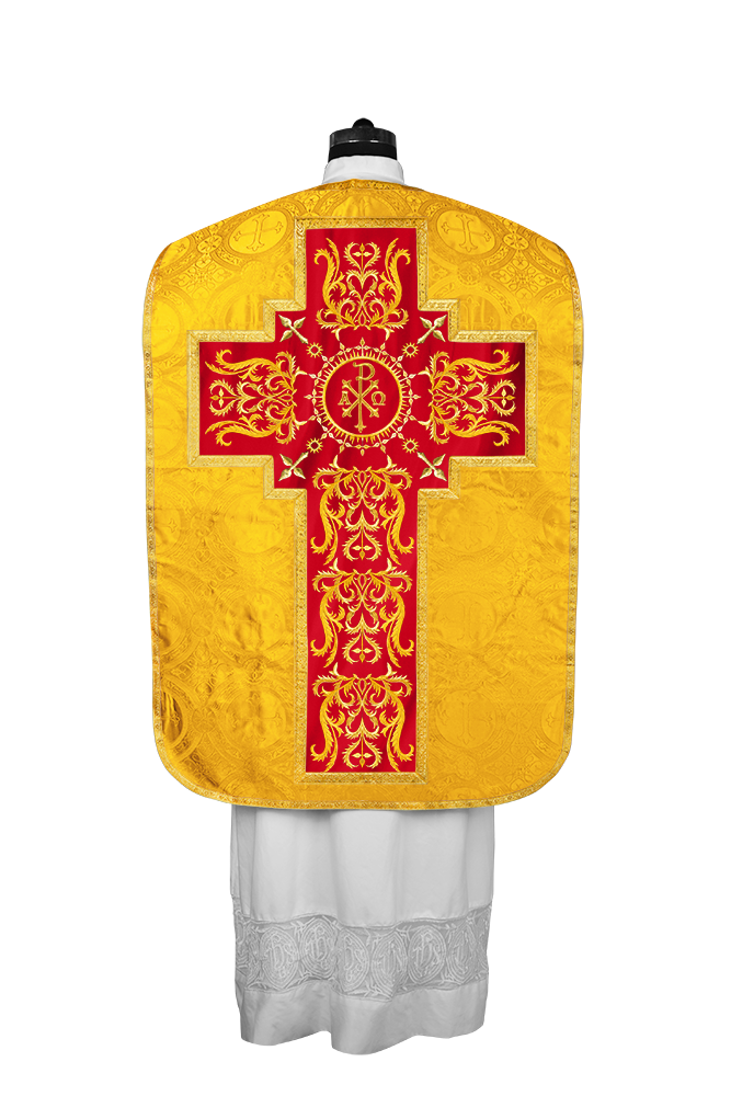 Fiddleback vestment with golden orphrey - Spiritus Collection