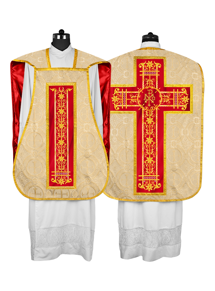 Roman embroidered chasuble vestment - Contemporary collection