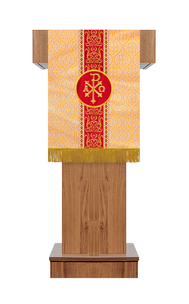 Pulpit/Lectern with Motif and Adorned woven braided and Trims