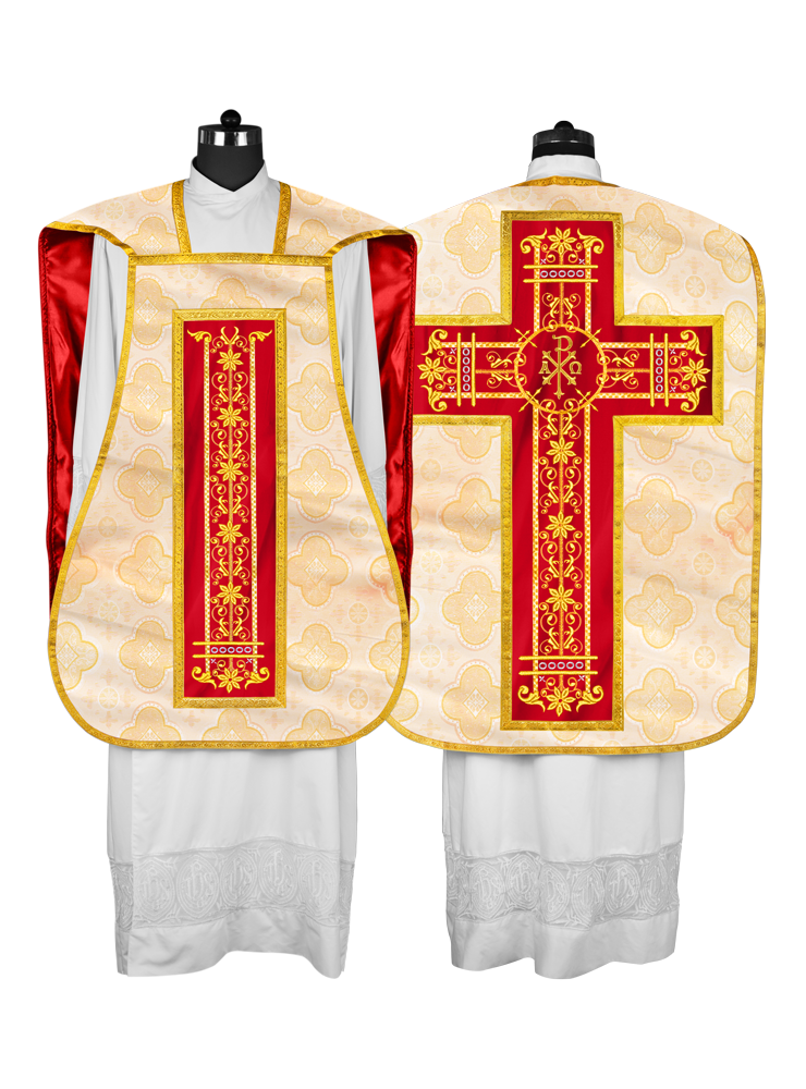 Roman embroidered chasuble vestment - Contemporary collection