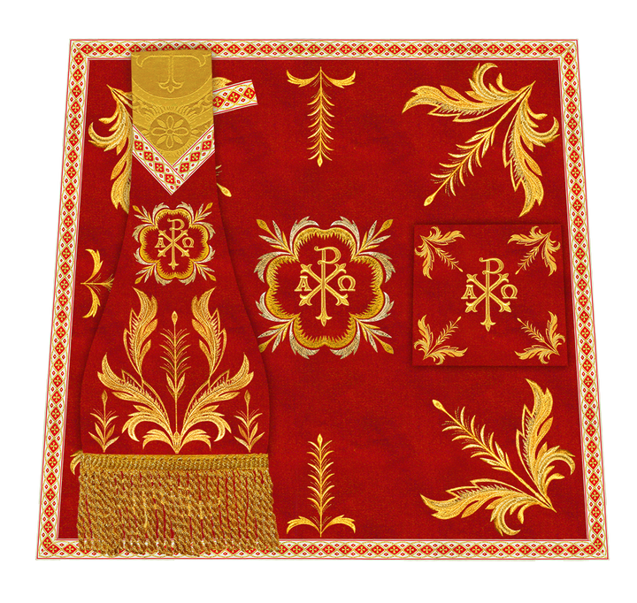 Mass Set Vestment with Embroidery Trims