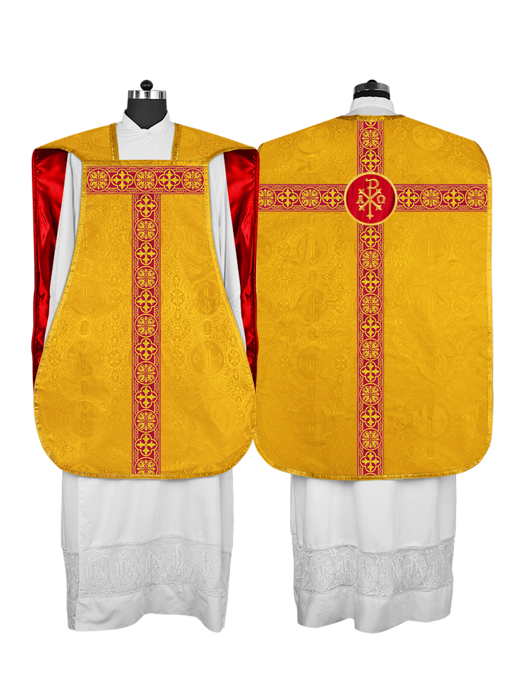 Fiddleback Vestment with Motif and Woven Braided Trims