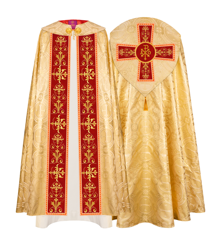 GOTHIC COPE VESTMENTS WITH COLOUR TRIMS