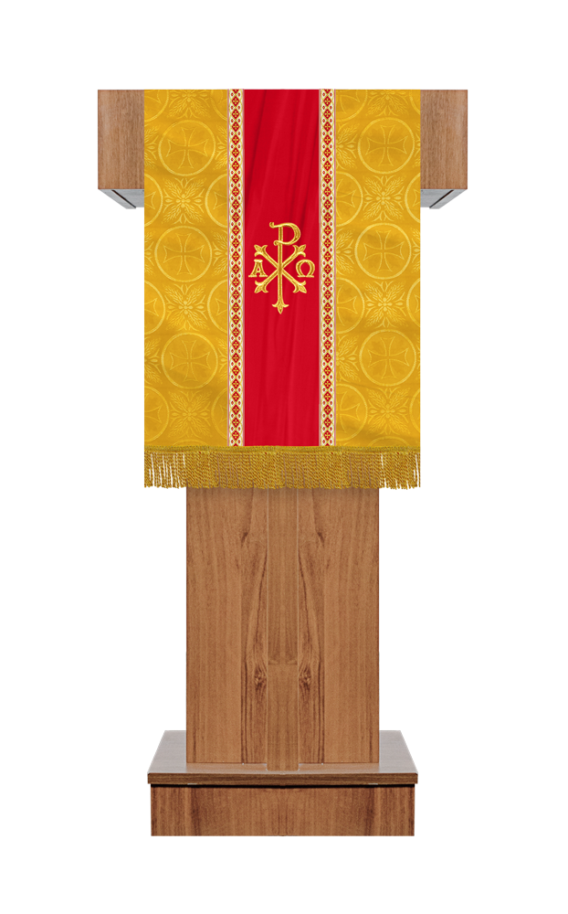 Pulpit/Lectern adorned with Embroidered Motif