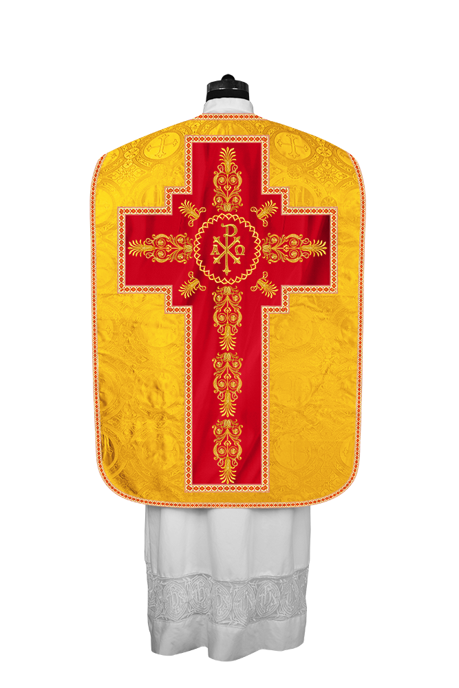 Roman Chasuble Vestments Adorned with Trims