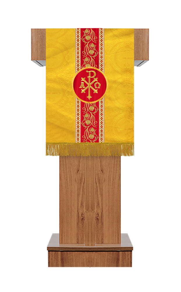 Pulpit/Lectern with Grapes Embroidered Trims and Motif