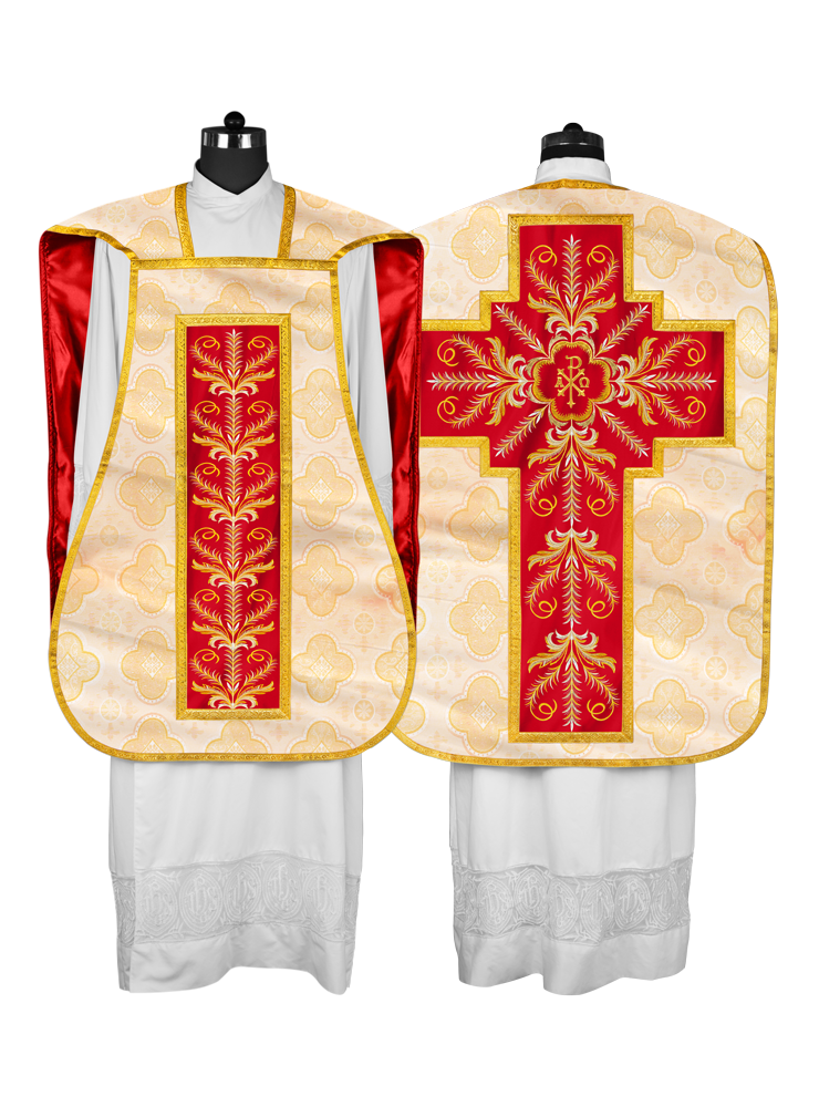 Chasuble Roman Fiddleback Vestment - Sanctus Collection