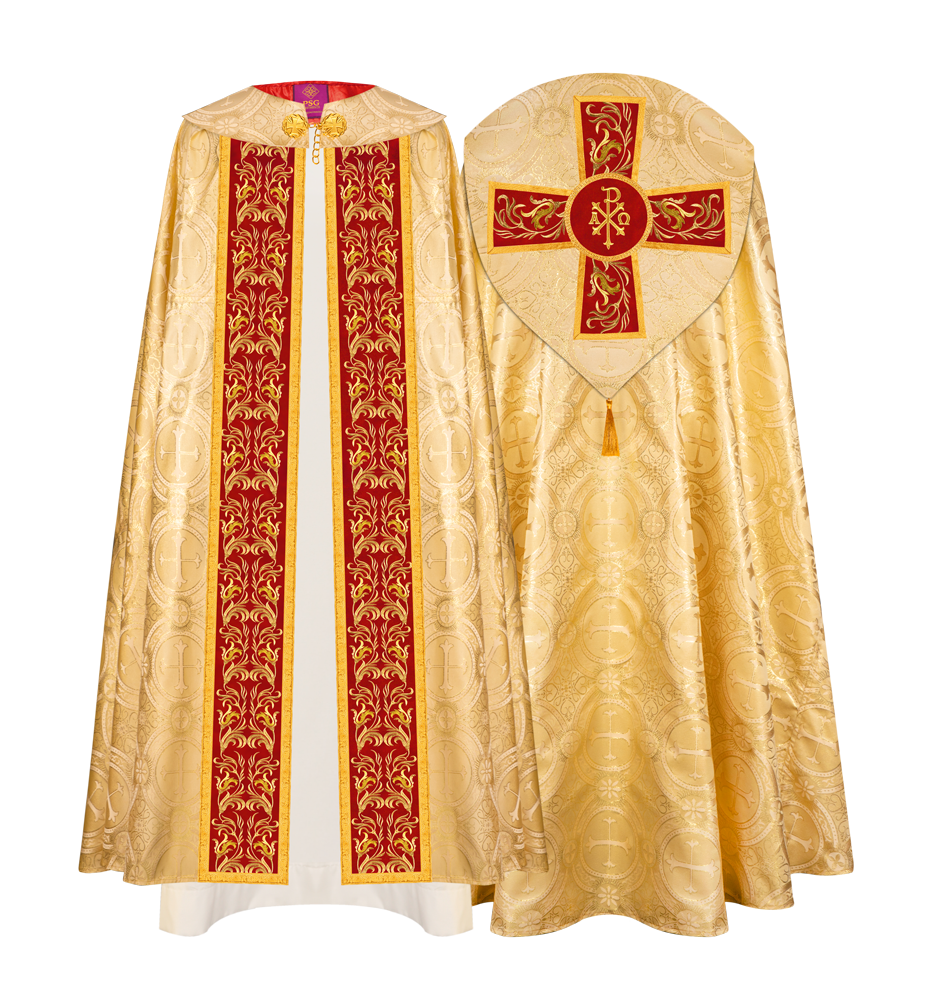 GOTHIC COPE EXECUTED WITH EMBROIDERED ORPHREY