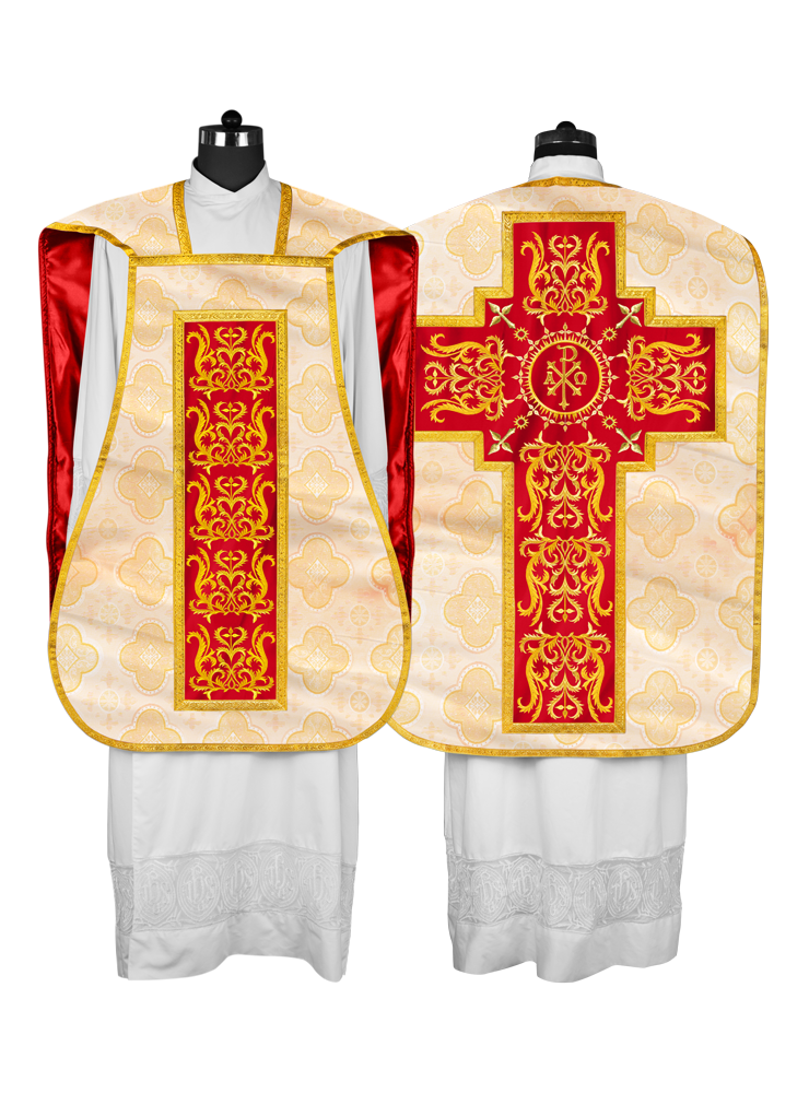 Fiddleback vestment with golden orphrey - Spiritus Collection