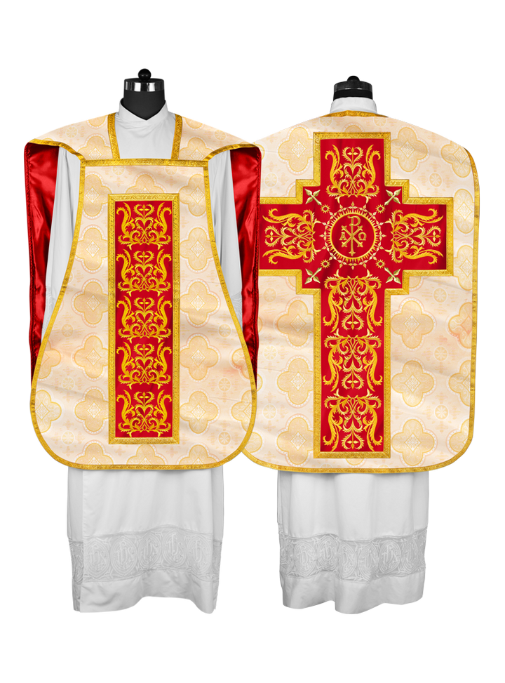 Fiddleback vestment with golden orphrey - Spiritus Collection