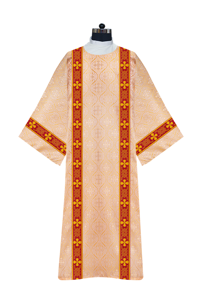 Deacon dalmatics vestments with woven braids