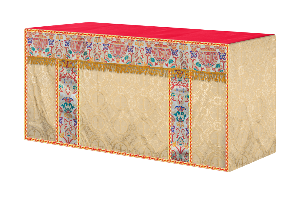 CORONATION TAPESTRY ALTAR CLOTH WITH TRIMS
