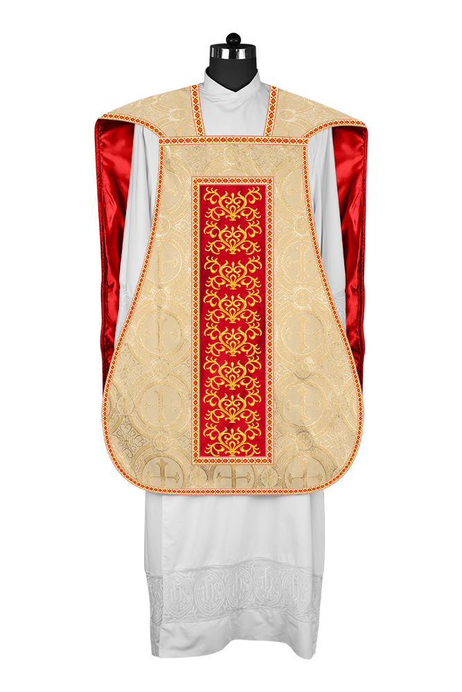 Traditional Fiddleback Vestments with Motifs and Trims