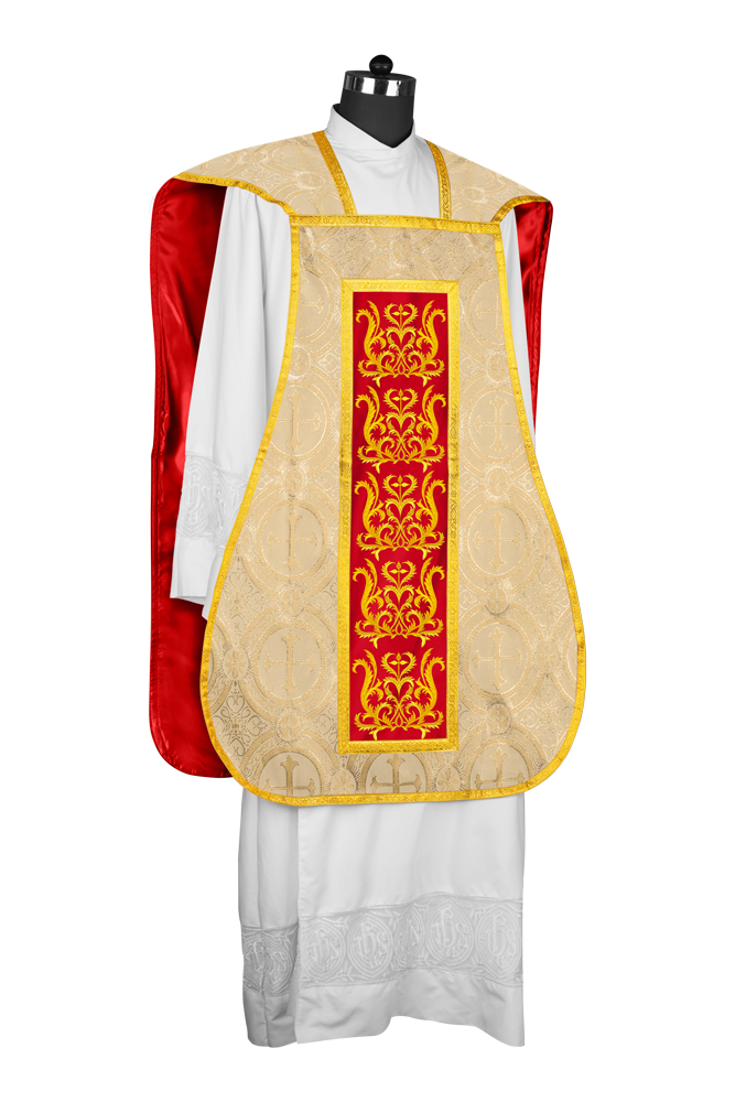 Fiddleback vestment with golden orphrey - Spiritus Collection