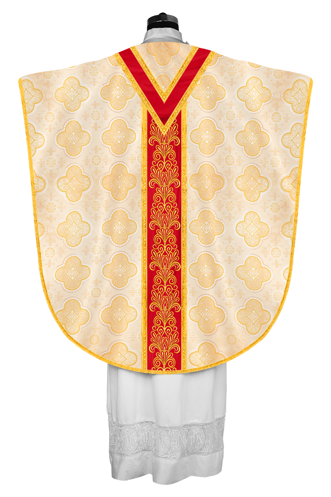 BORROMEAN CHASUBLE WITH EMBROIDERED LACE