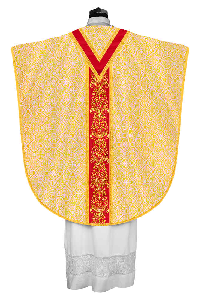 BORROMEAN CHASUBLE WITH EMBROIDERED LACE