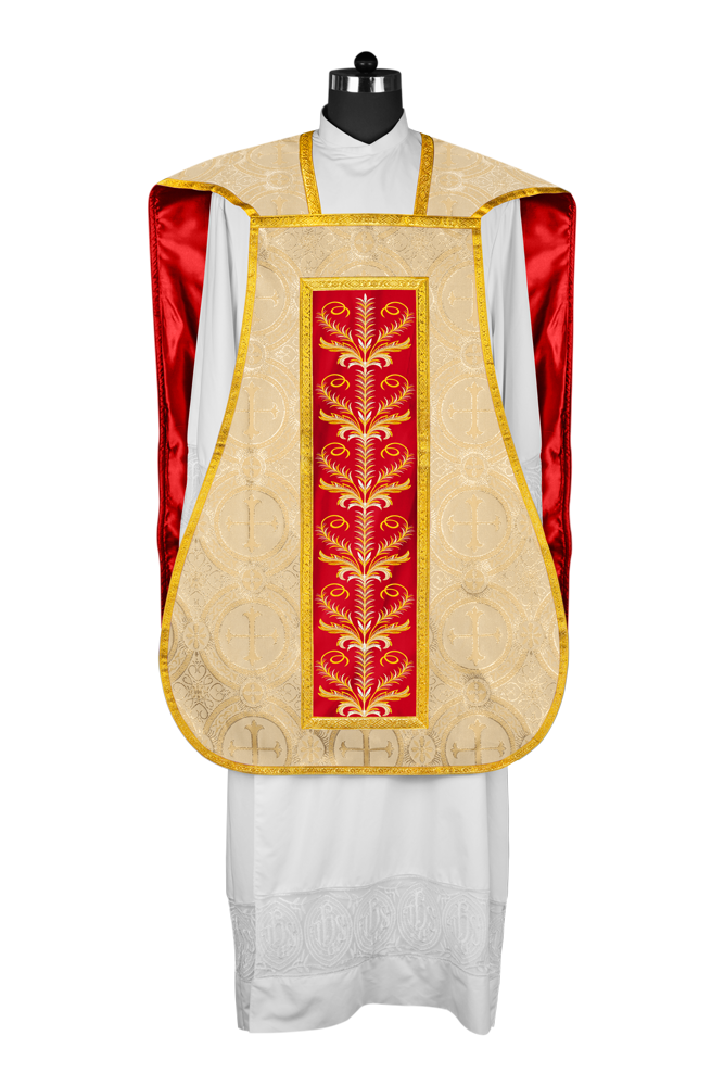 Chasuble Roman Fiddleback Vestment - Sanctus Collection