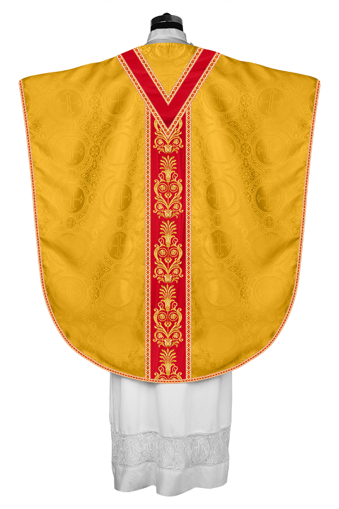 BORROMEAN CHASUBLE VESTMENT WITH DETAILED BRAIDS AND TRIMS