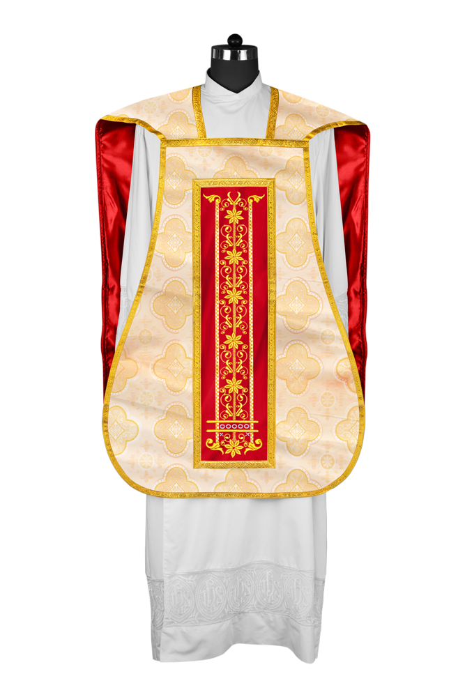 Roman embroidered chasuble vestment - Contemporary collection
