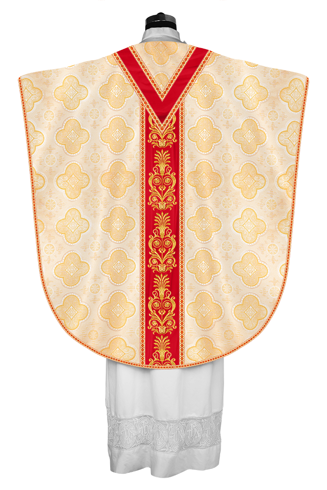 BORROMEAN CHASUBLE VESTMENT WITH DETAILED BRAIDS AND TRIMS