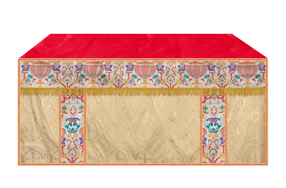 CORONATION TAPESTRY ALTAR CLOTH WITH TRIMS