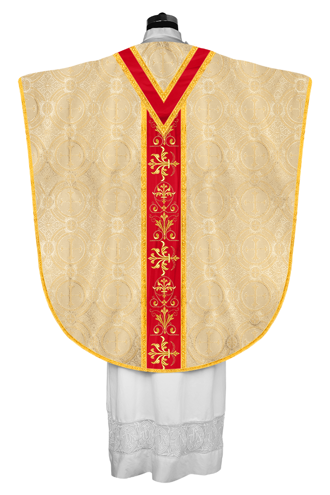 ST PHILIP NERI CHASUBLE WITH EMBROIDERED LACE