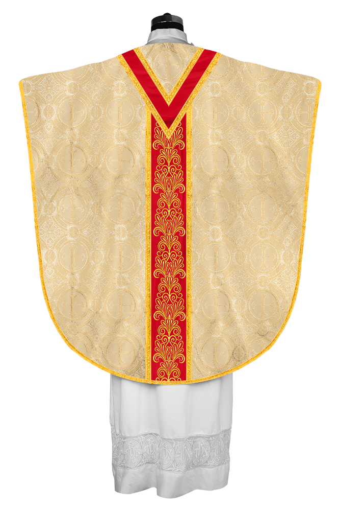 BORROMEAN CHASUBLE WITH EMBROIDERED LACE