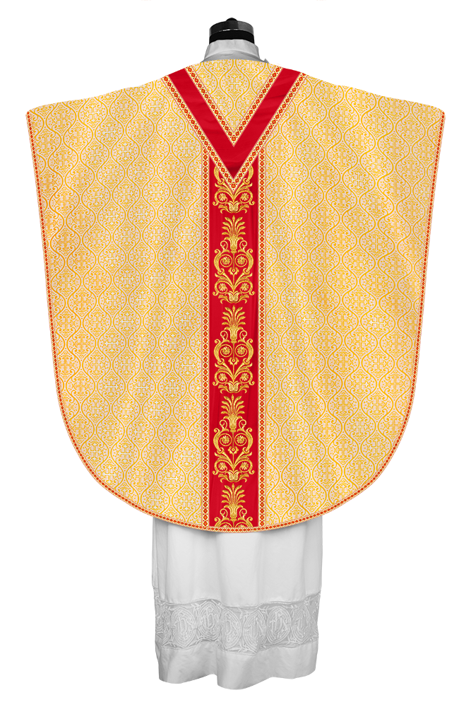 BORROMEAN CHASUBLE VESTMENT WITH DETAILED BRAIDS AND TRIMS