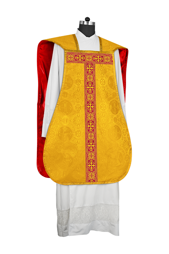 Roman Chasuble Fiddleback with Braided Trims