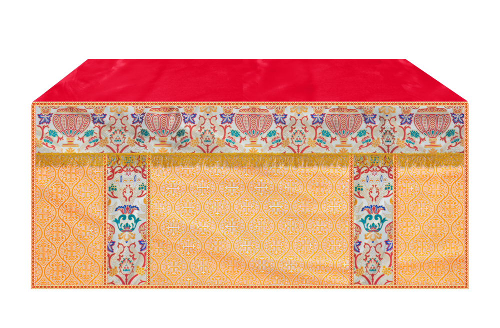 CORONATION TAPESTRY ALTAR CLOTH WITH TRIMS