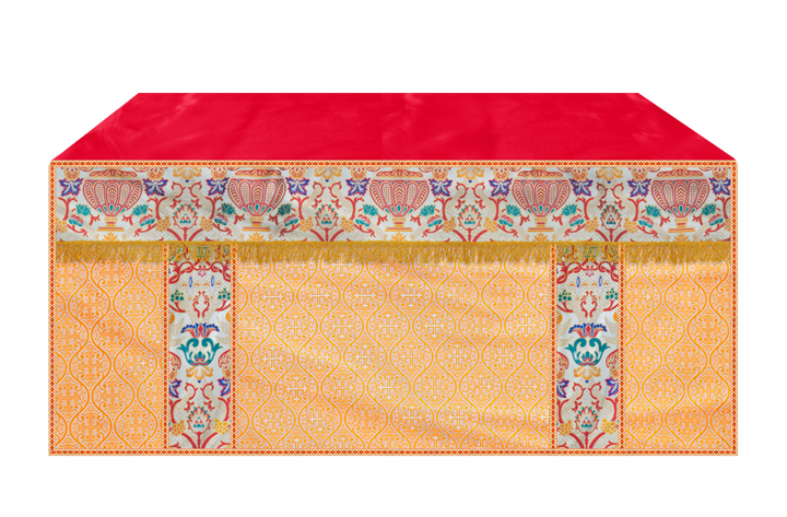 CORONATION TAPESTRY ALTAR CLOTH WITH TRIMS