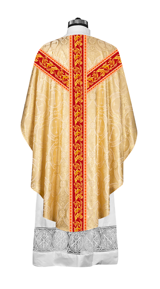 GOTHIC CHASUBLE VESTMENTS WITH ORNATE EMBROIDERY AND TRIMS