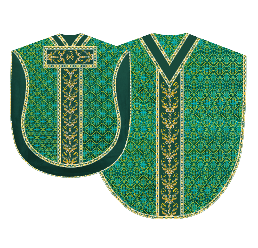 BORROMEAN CHASUBLE VESTMENT WITH LITURGICAL TRIMS