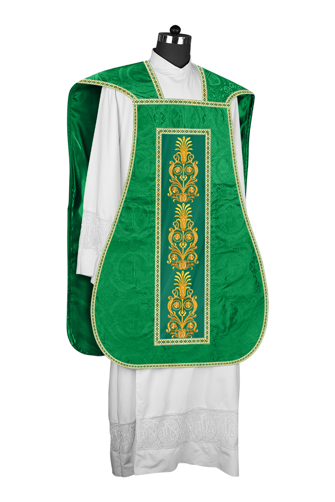 Roman Chasuble Vestments Adorned with Trims