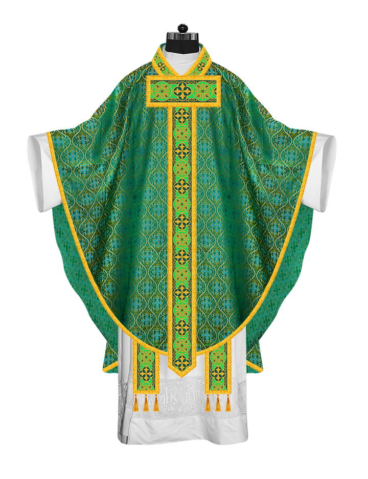 Gothic Chasuble Vestment with Braided Orphrey