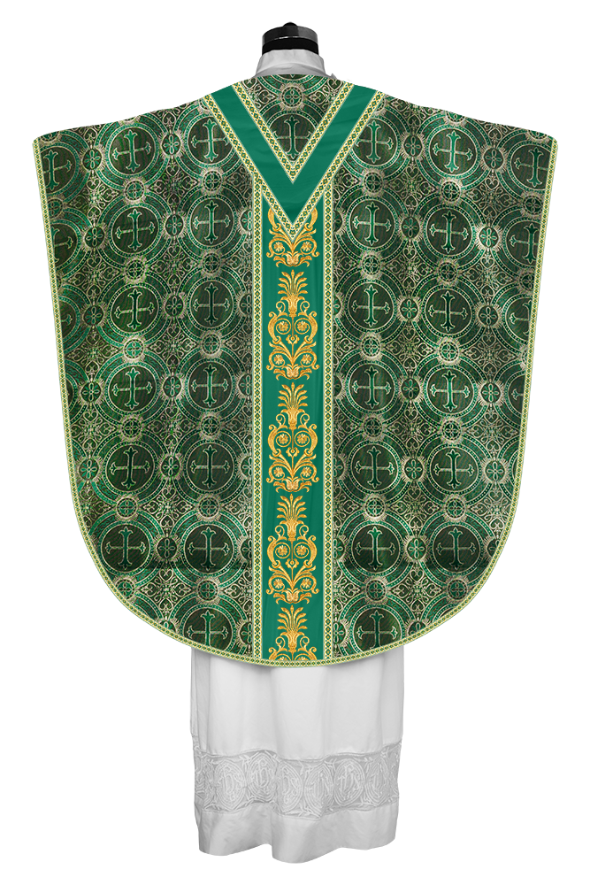BORROMEAN CHASUBLE VESTMENT WITH DETAILED BRAIDS AND TRIMS