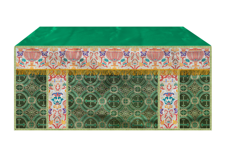 CORONATION TAPESTRY ALTAR CLOTH WITH TRIMS