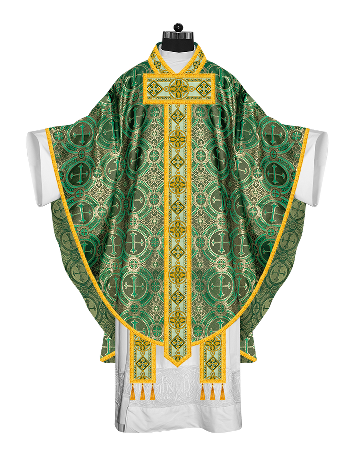 Gothic Chasuble Vestment with Braided Orphrey