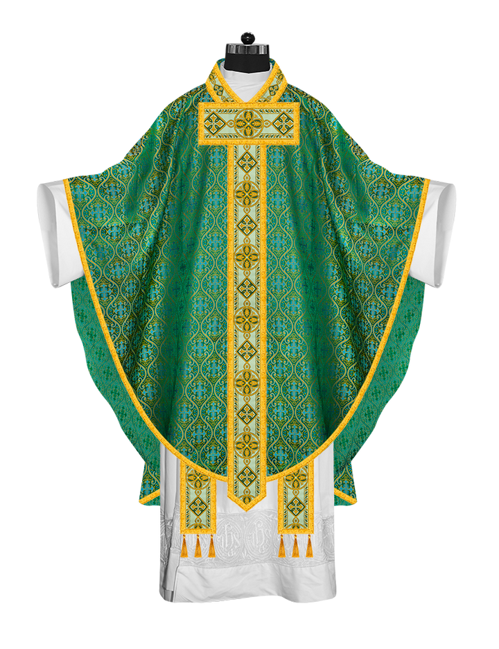 Gothic Chasuble Vestment with Braided Orphrey