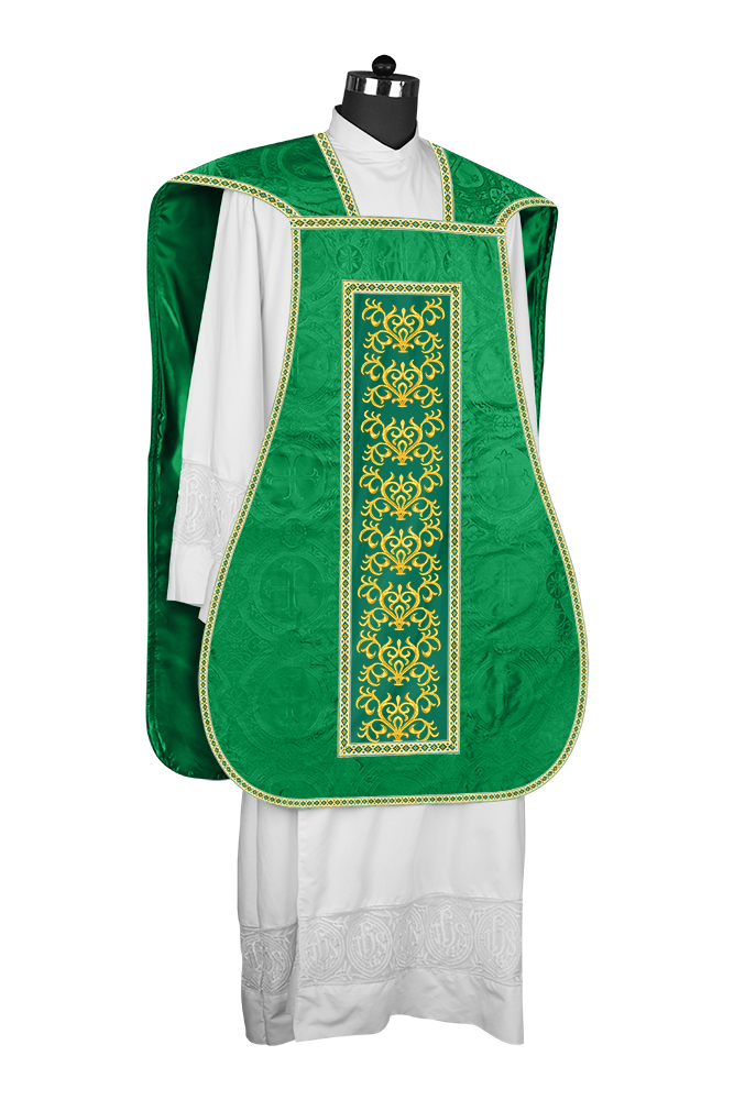 Traditional Fiddleback Vestments with Motifs and Trims