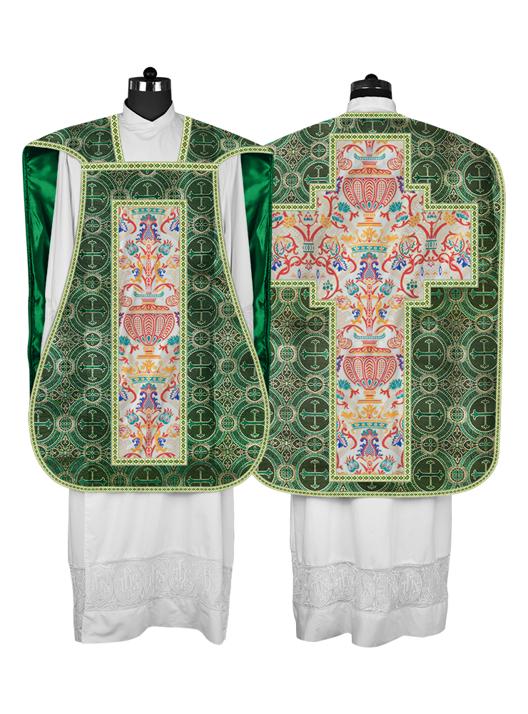Coronation Tapestry Roman Chasuble with Braided Trims