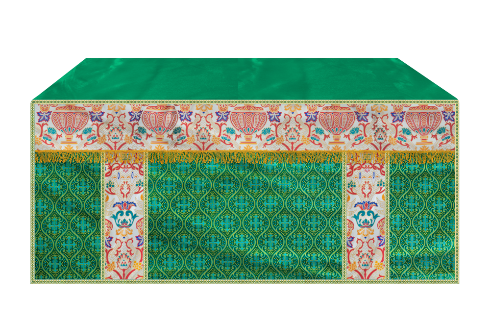 CORONATION TAPESTRY ALTAR CLOTH WITH TRIMS