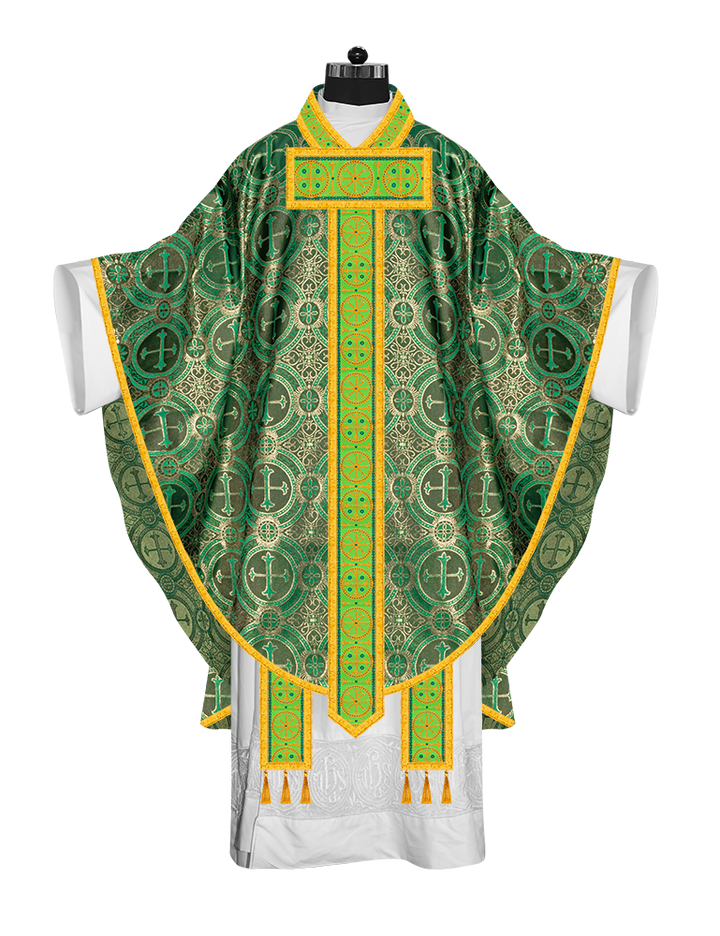 Gothic Chasuble with Delicate Pax Lace