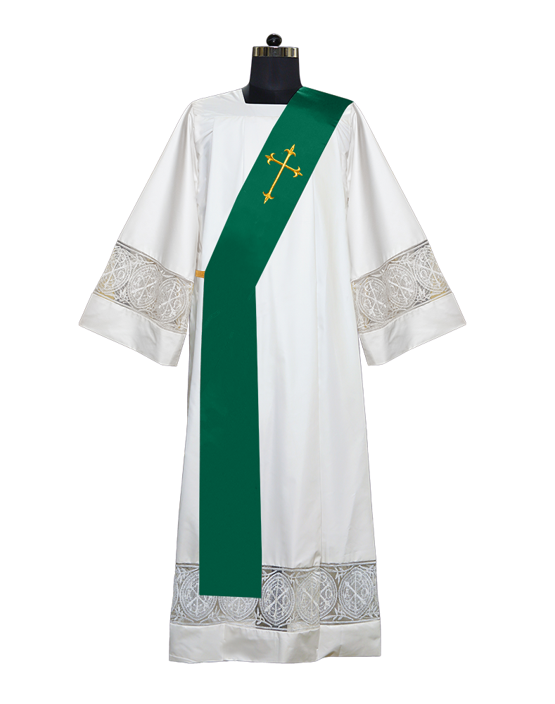 Deacon Stole with Adorned Cross Motif